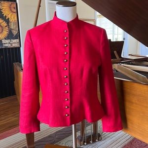 Lauren Ralph Lauren Red button Up Jacket